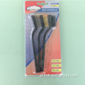 Plastic Handle Cleaning Brush 7 Inch Wire Brush Set Cleaning Metal Brush Factory